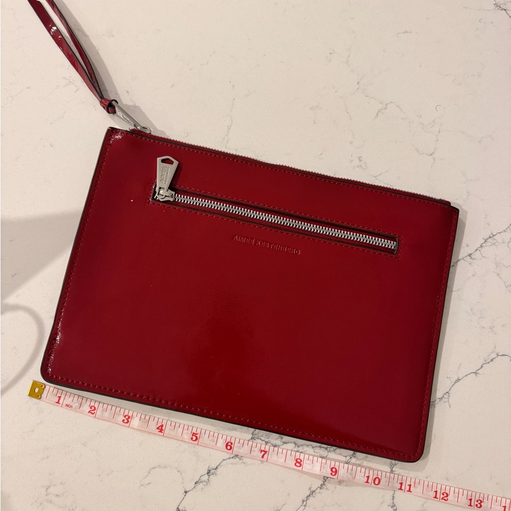 Aimee Kestenberg Shiny Red Leather Wristlet
